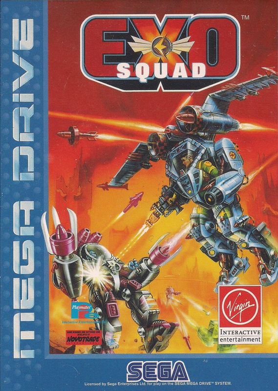 Exo Squad box art for Sega Mega Drive